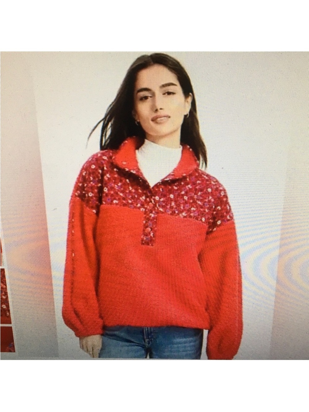Loft quilted floral pullover